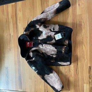 Supreme The North Face Bleached Denim Print Fleece Jacket